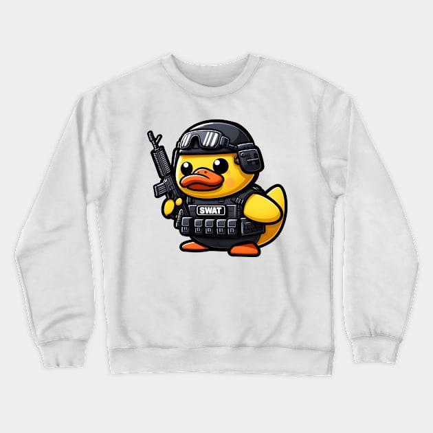 Rubber Duck Crewneck Sweatshirt by Rawlifegraphic